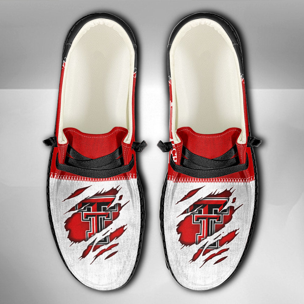 NCAA Texas Tech Red Raiders Custom Name Hey Dude Shoes 09 M79