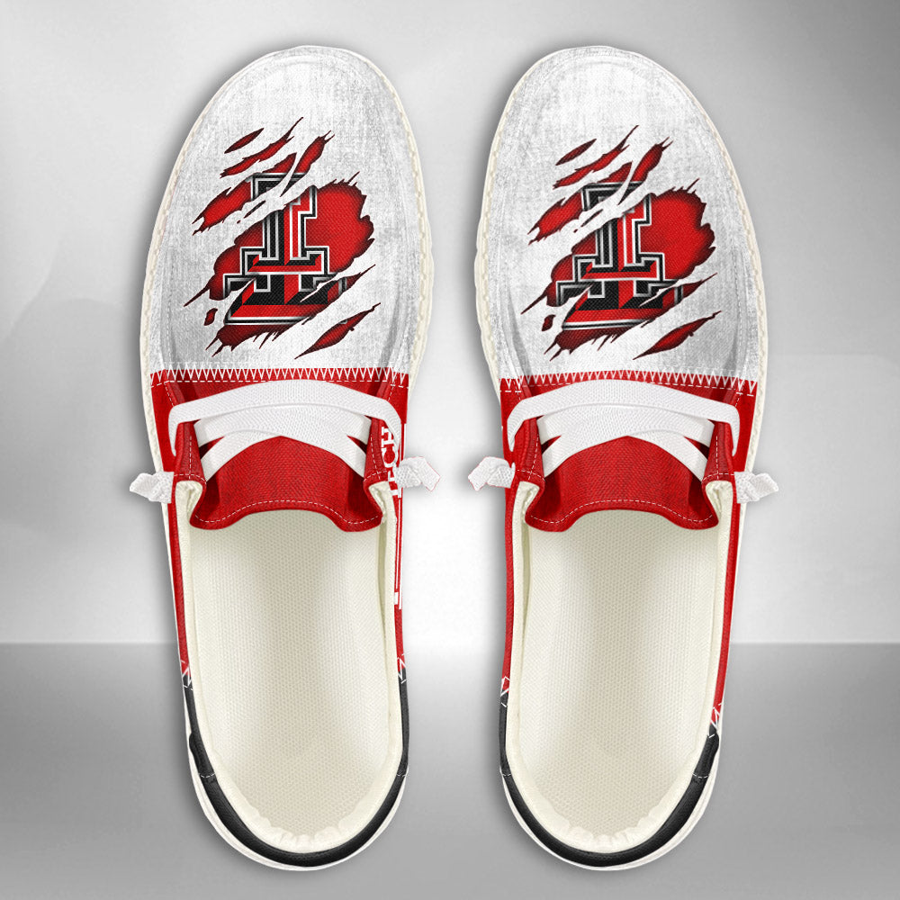 NCAA Texas Tech Red Raiders Custom Name Hey Dude Shoes 09 M79