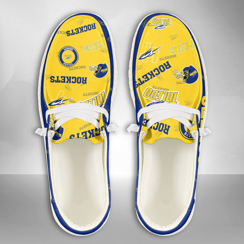 NCAA Toledo Rockets Custom Name Hey Dude Shoes 02 M12