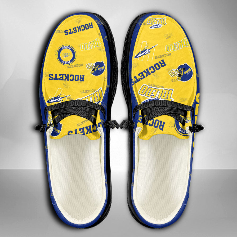 NCAA Toledo Rockets Custom Name Hey Dude Shoes 02 M12