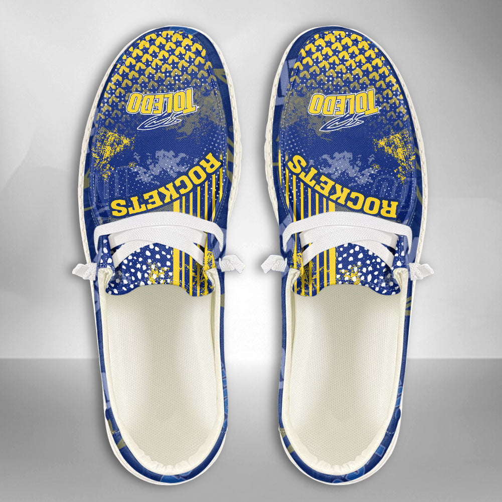 NCAA Toledo Rockets Custom Name Hey Dude Shoes 03 M7