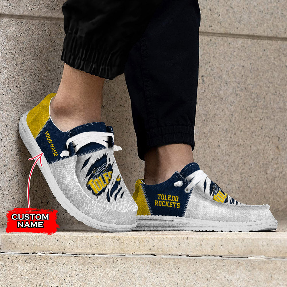 NCAA Toledo Rockets Custom Name Hey Dude Shoes 09 M79