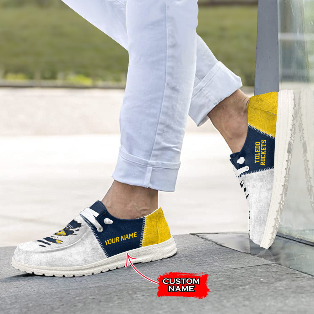 NCAA Toledo Rockets Custom Name Hey Dude Shoes 09 M79
