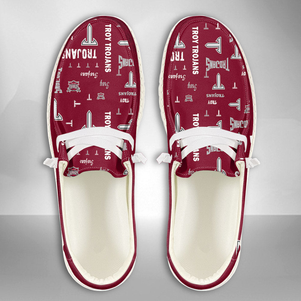 NCAA Troy Trojans Custom Name Hey Dude Shoes 04 M12