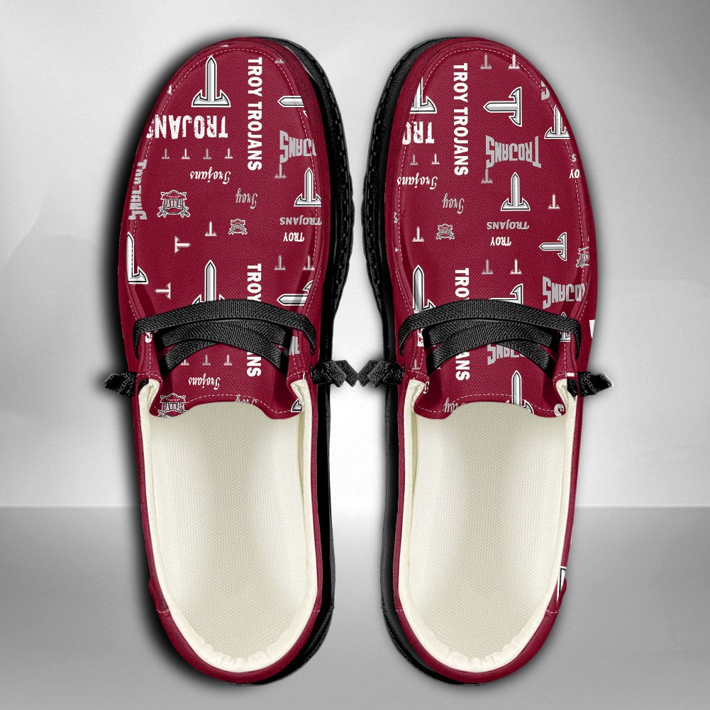 NCAA Troy Trojans Custom Name Hey Dude Shoes 04 M12
