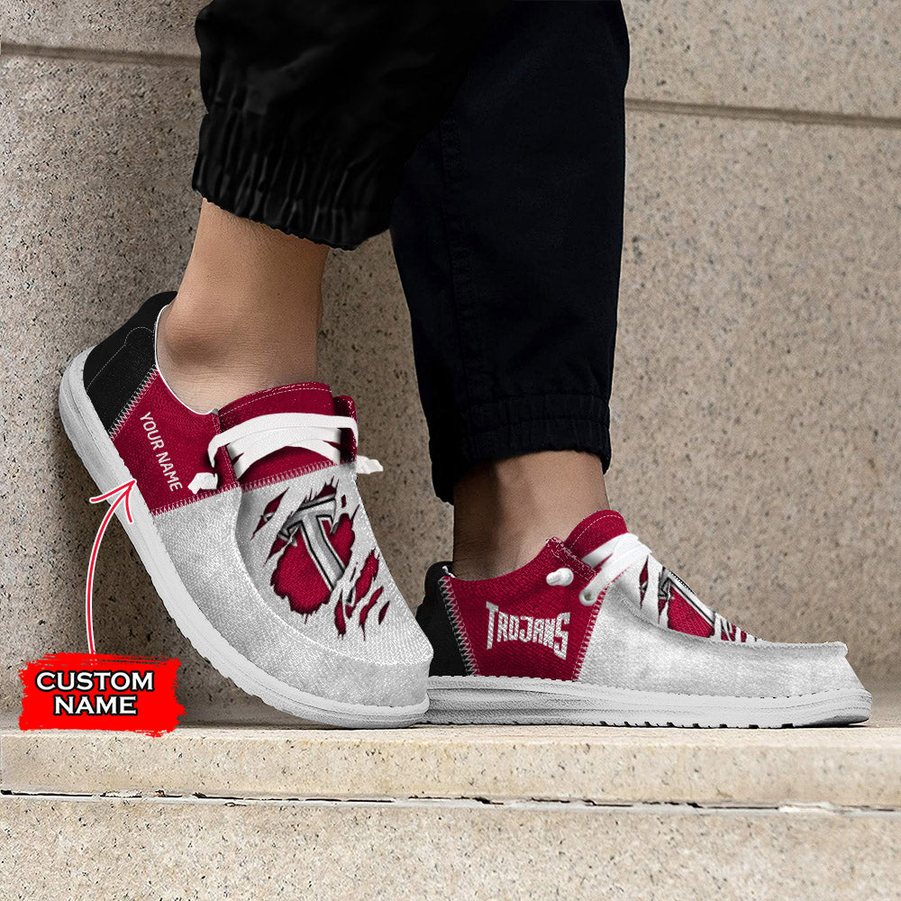 NCAA Troy Trojans Custom Name Hey Dude Shoes 09 M79