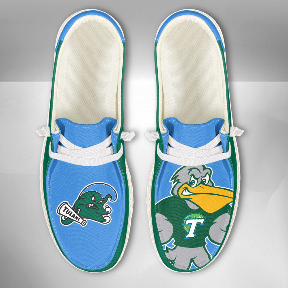 NCAA Tulane Green Wave - Custom Name Hey Dude Shoes 02