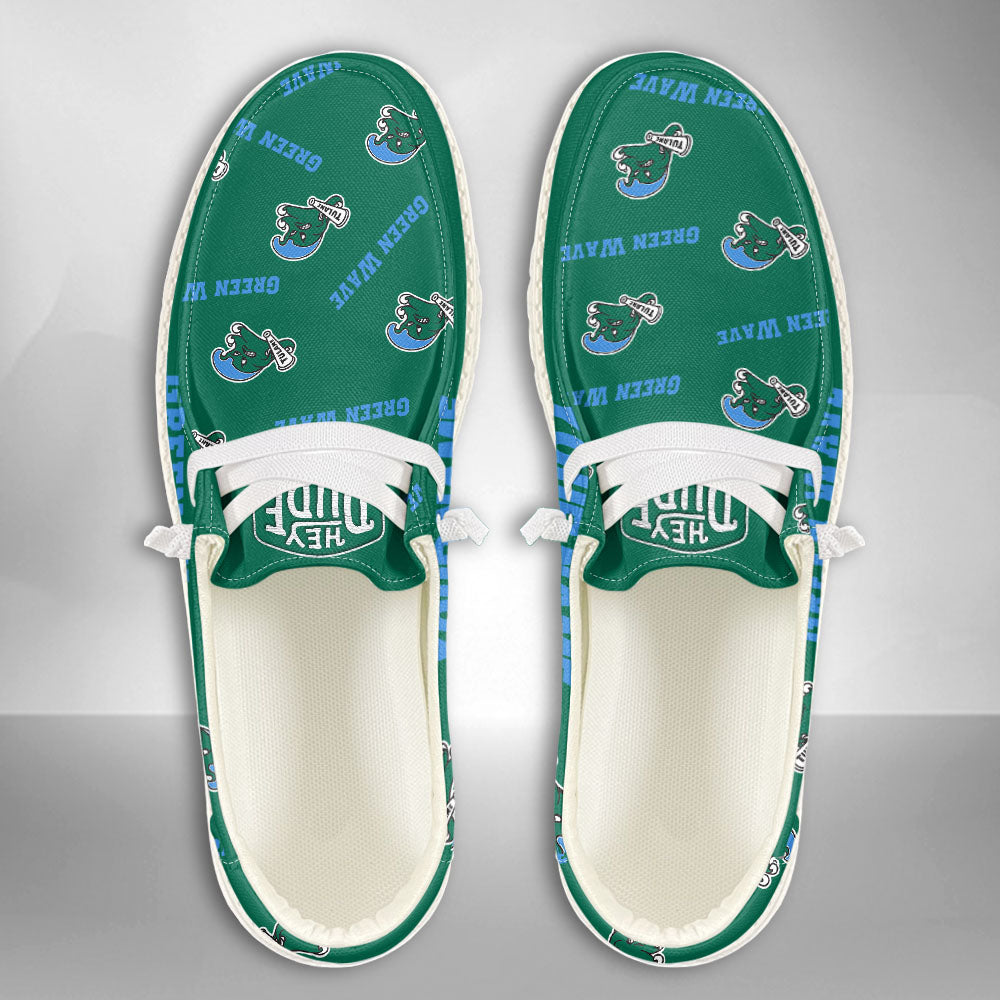 NCAA Tulane Green Wave - Custom Name Hey Dude Shoes X03