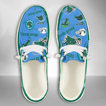 NCAA Tulane Green Wave Custom Name Hey Dude Shoes 04 M79