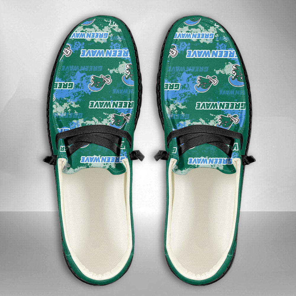 NCAA Tulane Green Wave Custom Name Hey Dude Shoes 05 M7
