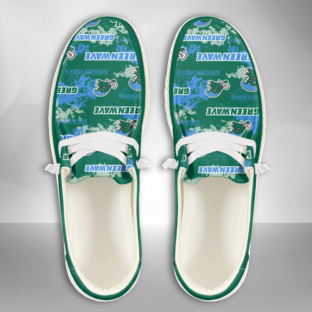 NCAA Tulane Green Wave Custom Name Hey Dude Shoes 05 M79