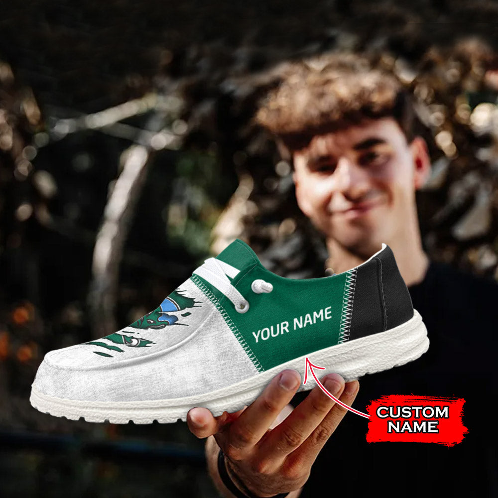 NCAA Tulane Green Wave Custom Name Hey Dude Shoes 09 M79