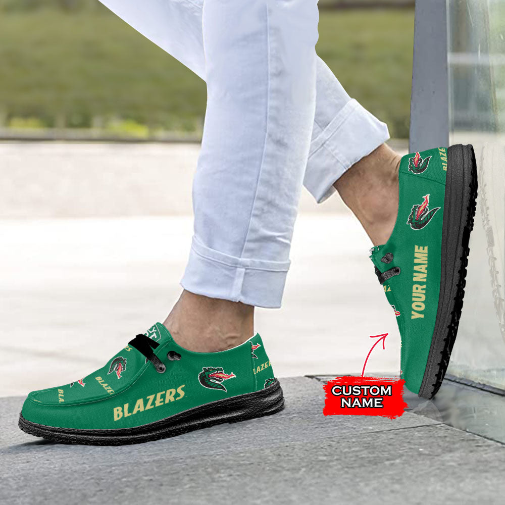 NCAA UAB BLAZERS - Custom Name Hey Dude Shoes X03
