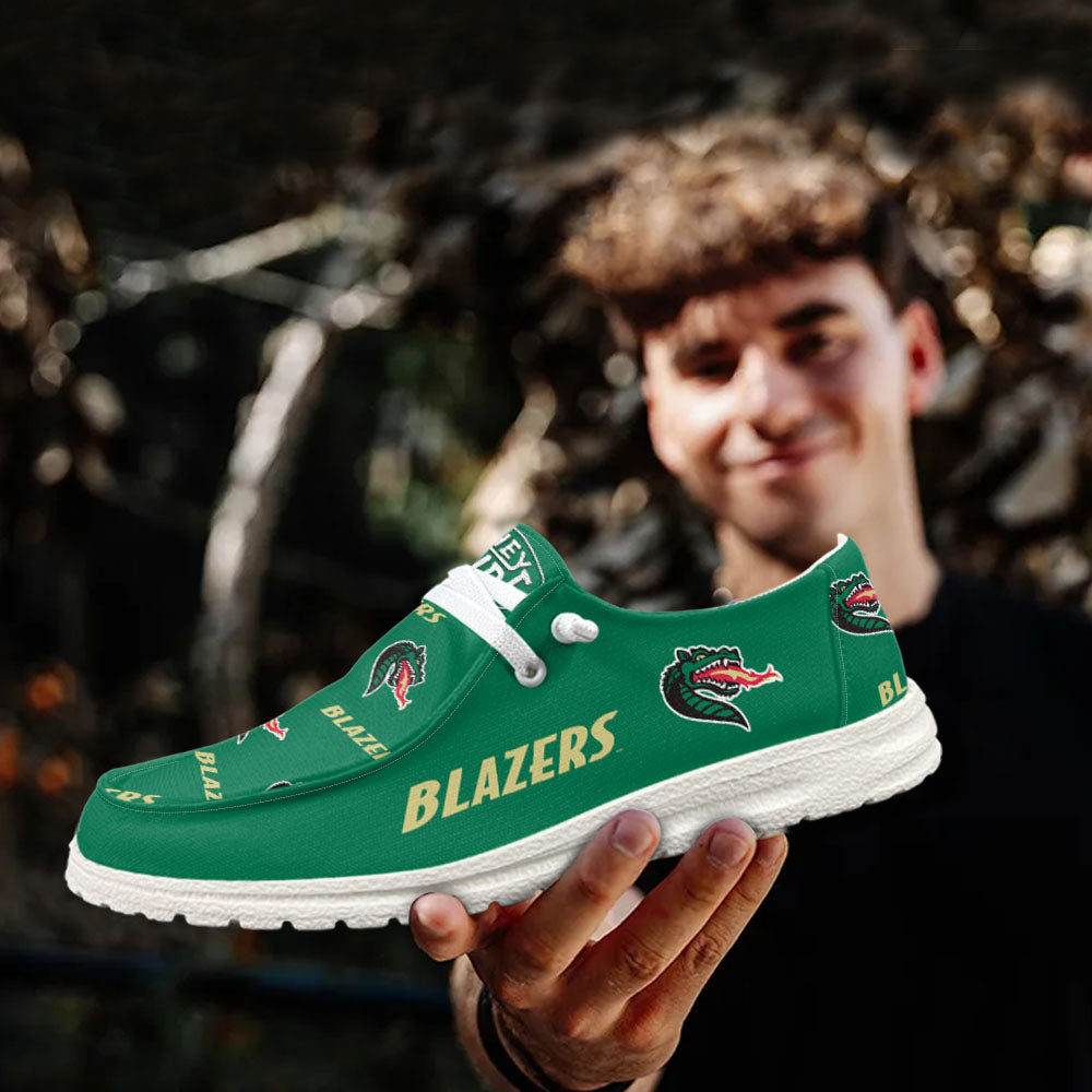 NCAA UAB BLAZERS - Custom Name Hey Dude Shoes X03