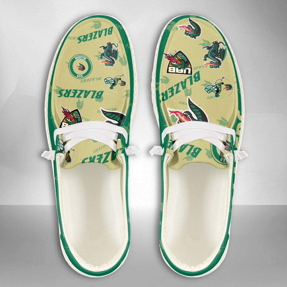 NCAA UAB BLAZERS Custom Name Hey Dude Shoes 02 M12