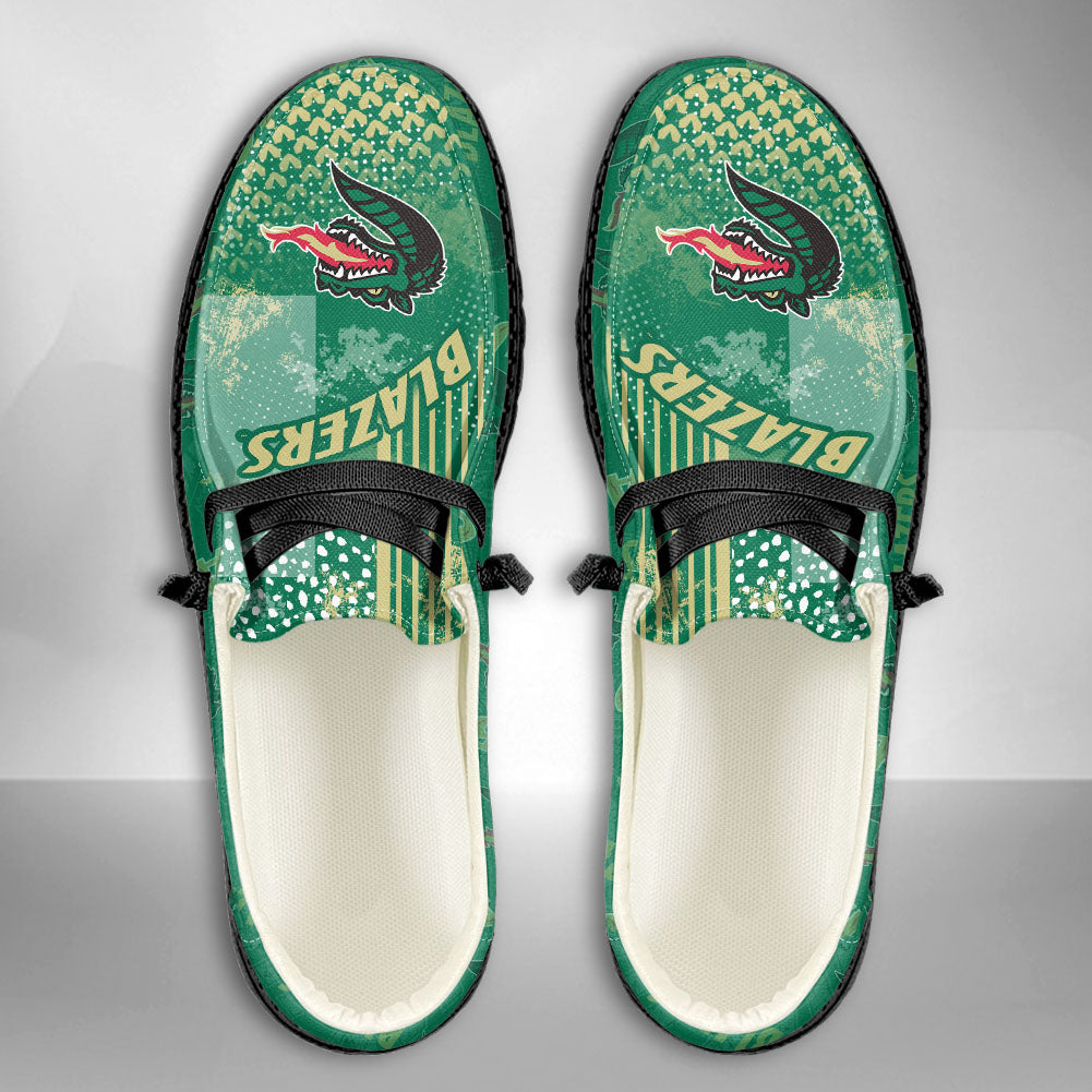 NCAA UAB BLAZERS Custom Name Hey Dude Shoes 03 M7