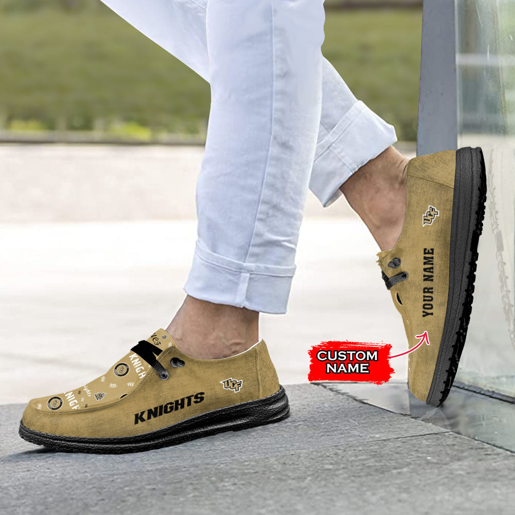 NCAA UCF Knights Custom Name Hey Dude Shoes 04 M12