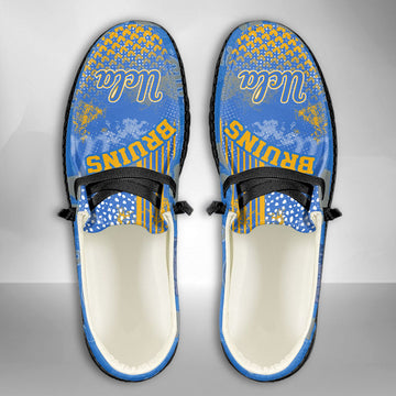 NCAA UCLA Bruins Custom Name Hey Dude Shoes 03 M7