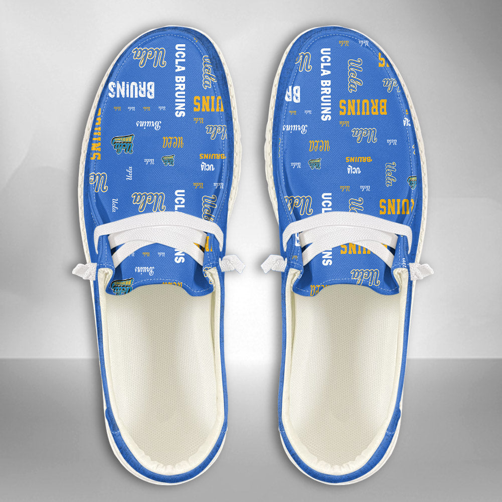 NCAA UCLA Bruins Custom Name Hey Dude Shoes 04 M7