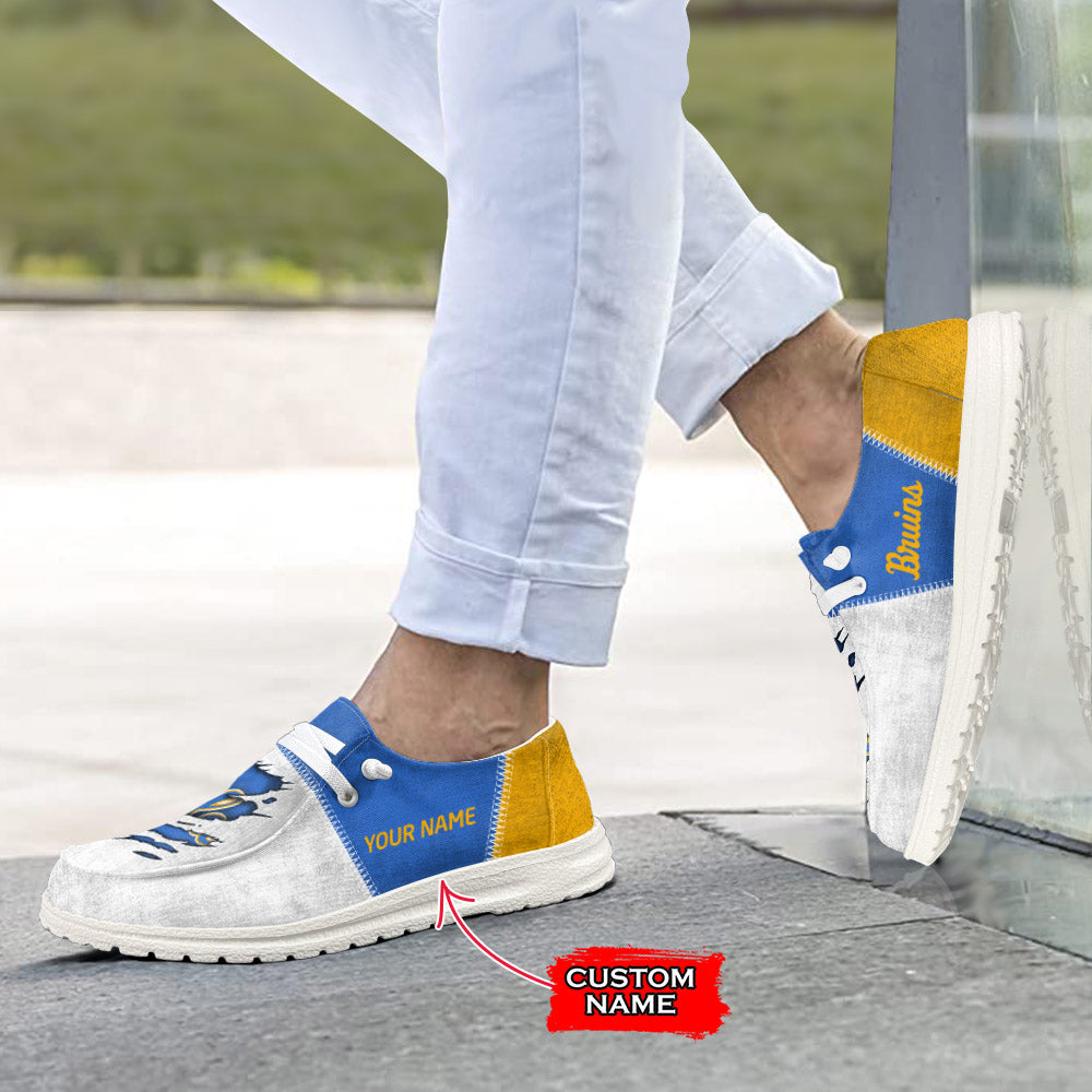 NCAA UCLA Bruins Custom Name Hey Dude Shoes 09 M79