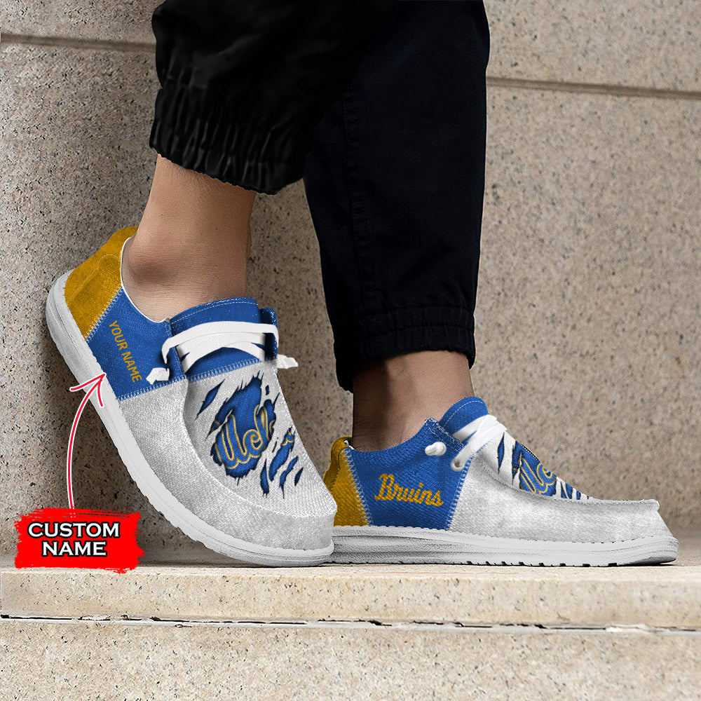 NCAA UCLA Bruins Custom Name Hey Dude Shoes 09 M79