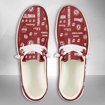 NCAA UMass Minutemen football Custom Name Hey Dude Shoes 06 M79