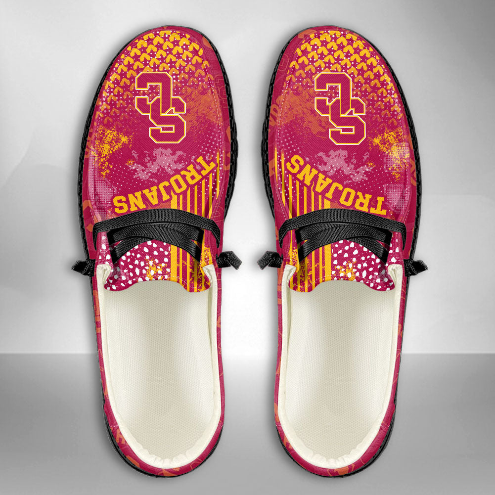 NCAA USC Trojans Custom Name Hey Dude Shoes 03 M7
