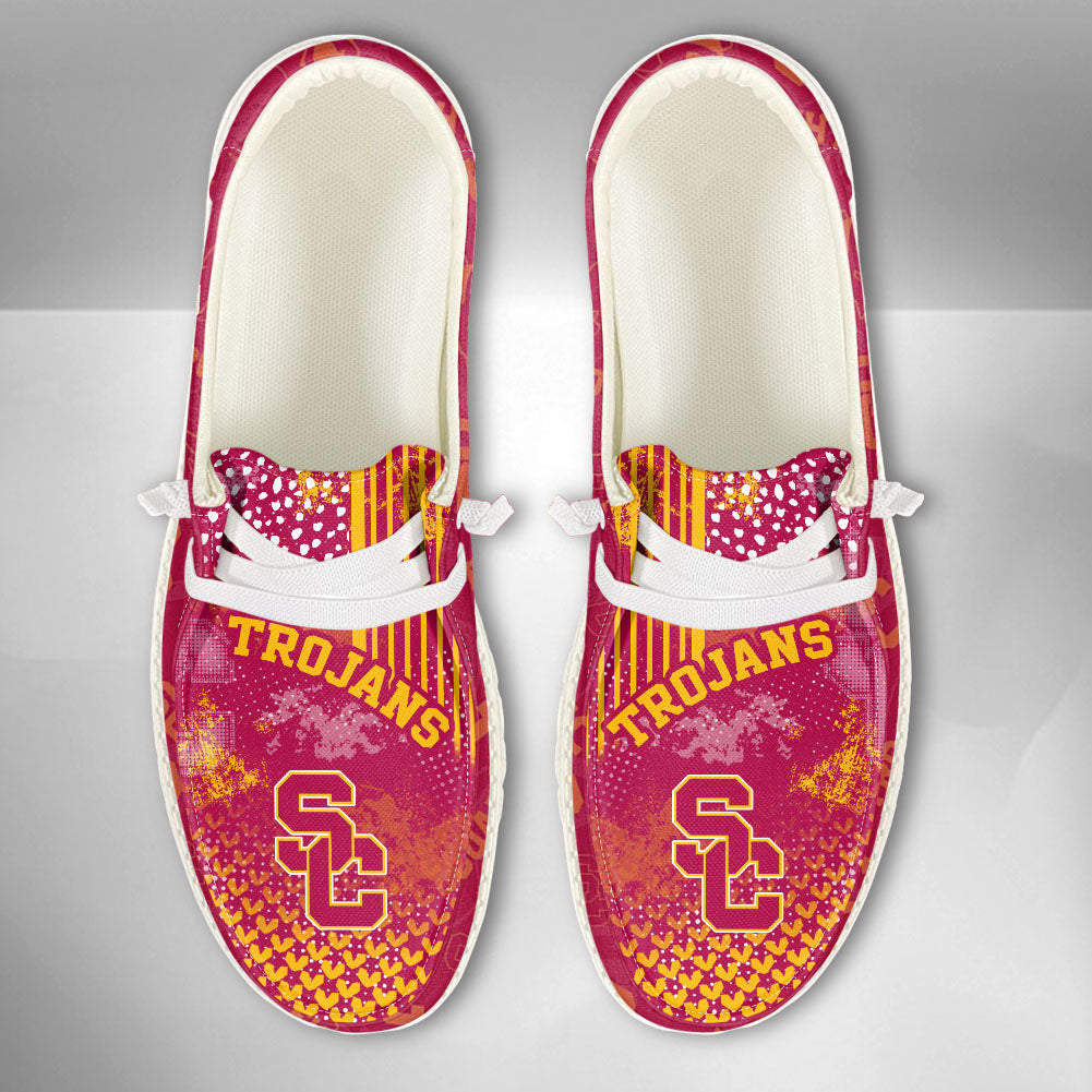 NCAA USC Trojans Custom Name Hey Dude Shoes 03 M7