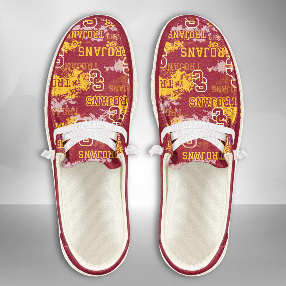 NCAA USC Trojans Custom Name Hey Dude Shoes 05 M7