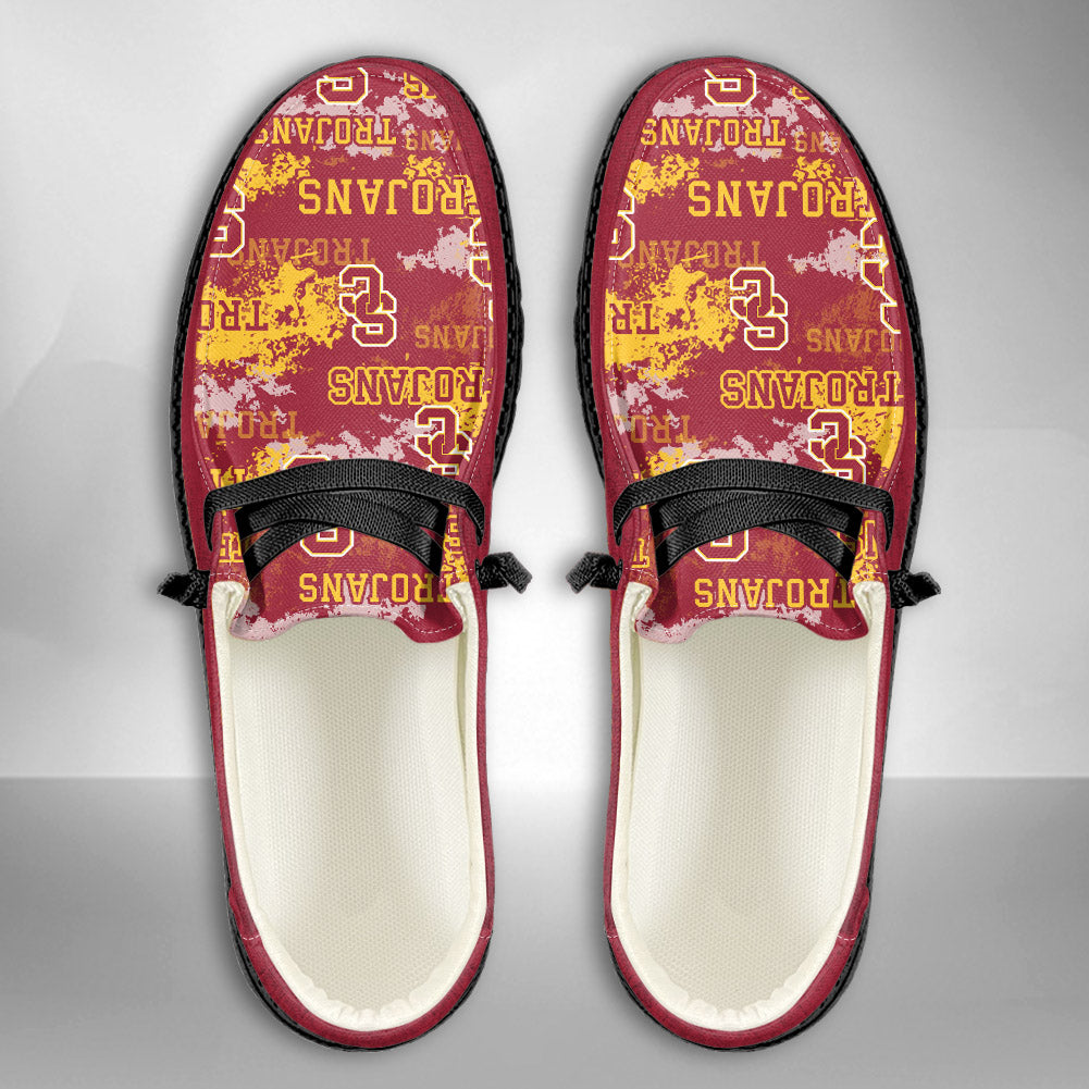 NCAA USC Trojans Custom Name Hey Dude Shoes 05 M79