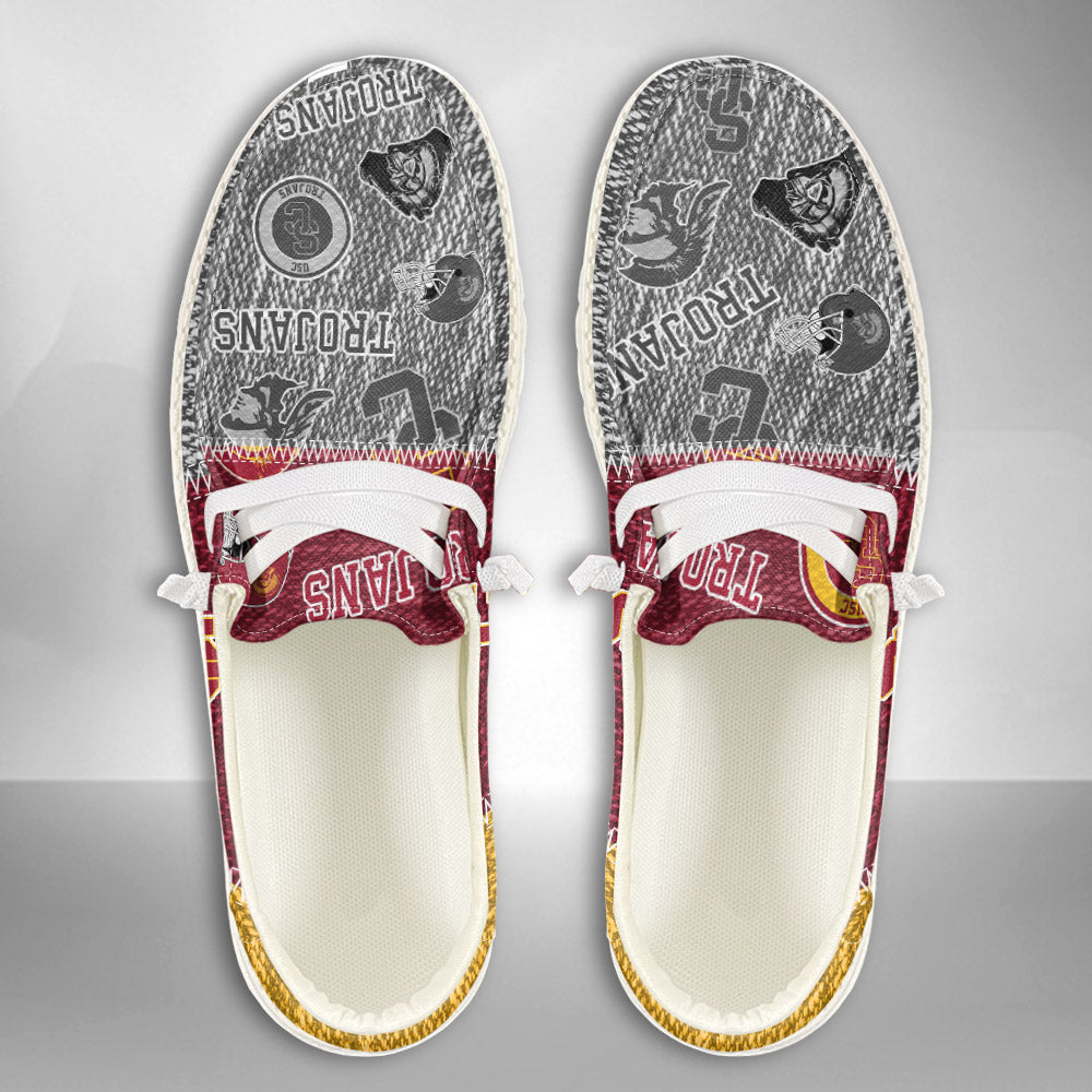 NCAA USC Trojans Custom Name Hey Dude Shoes 08 M79