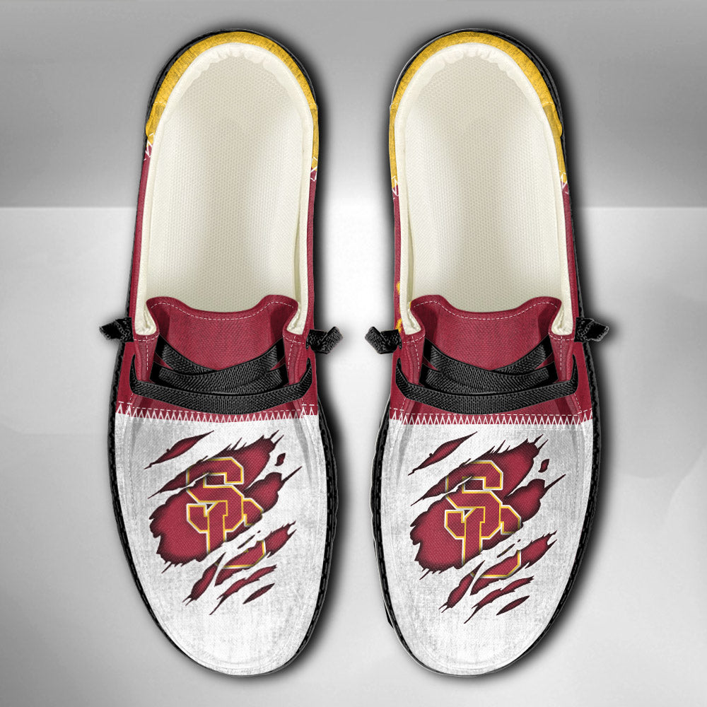 NCAA USC Trojans Custom Name Hey Dude Shoes 09 M79