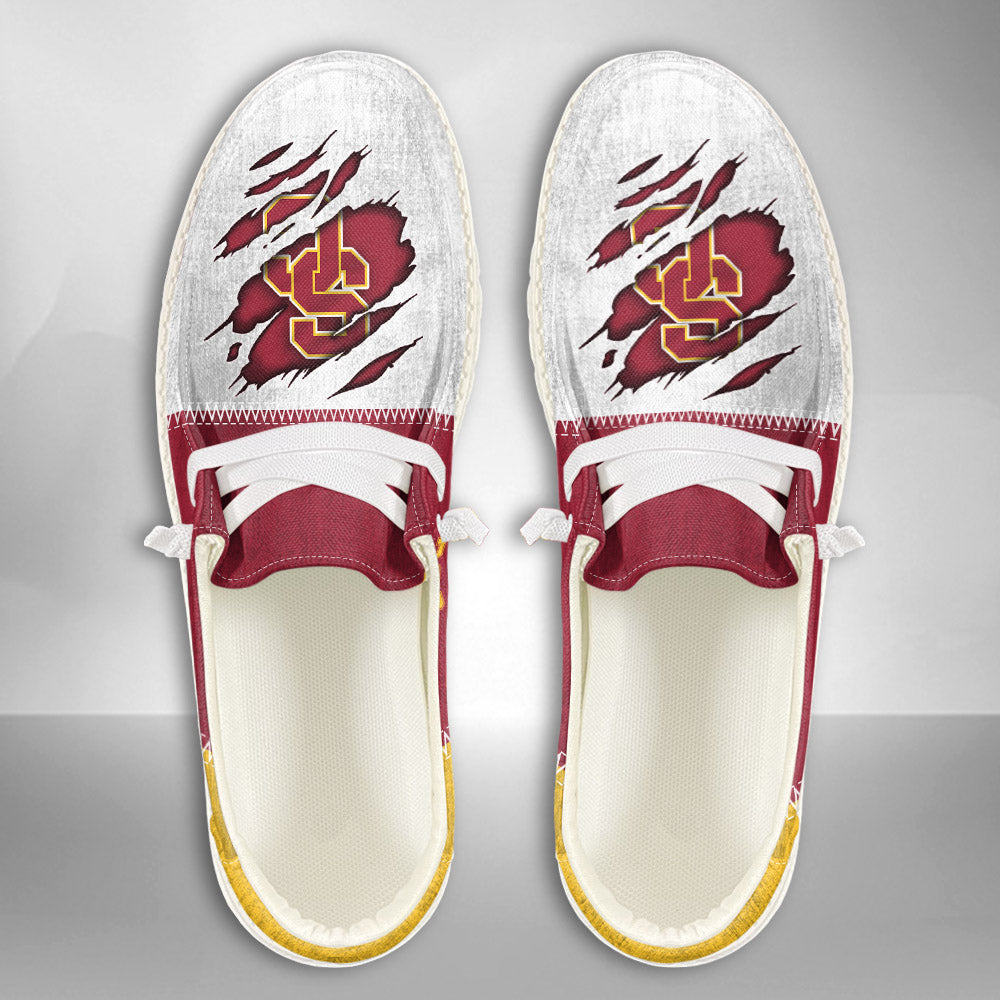 NCAA USC Trojans Custom Name Hey Dude Shoes 09 M79