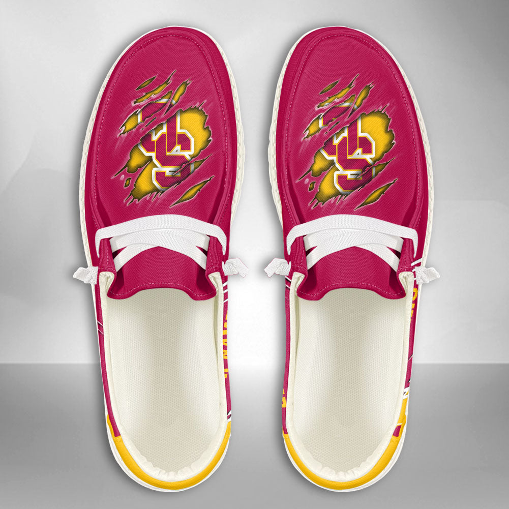 NCAA USC Trojans Custom Name Hey Dude Shoes 10 M79