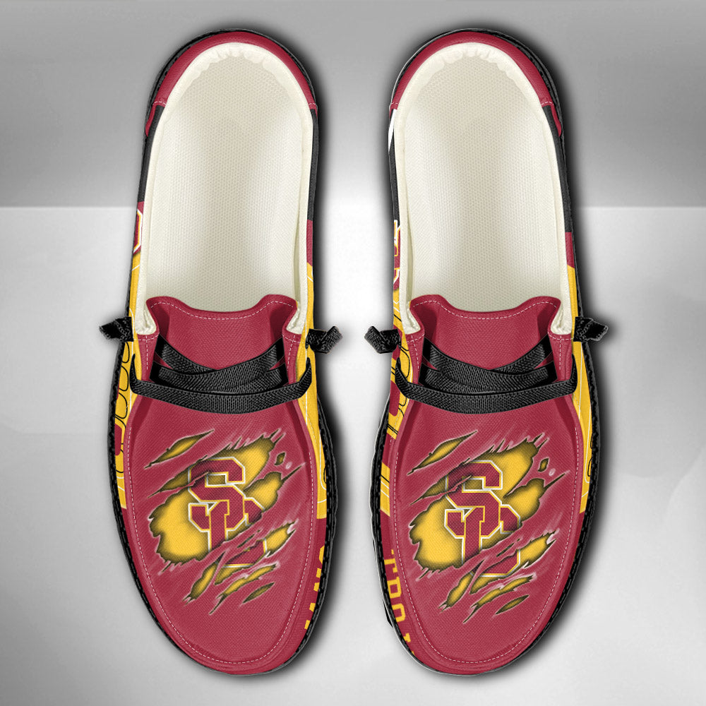 NCAA USC Trojans Custom Name Hey Dude Shoes 11 M79