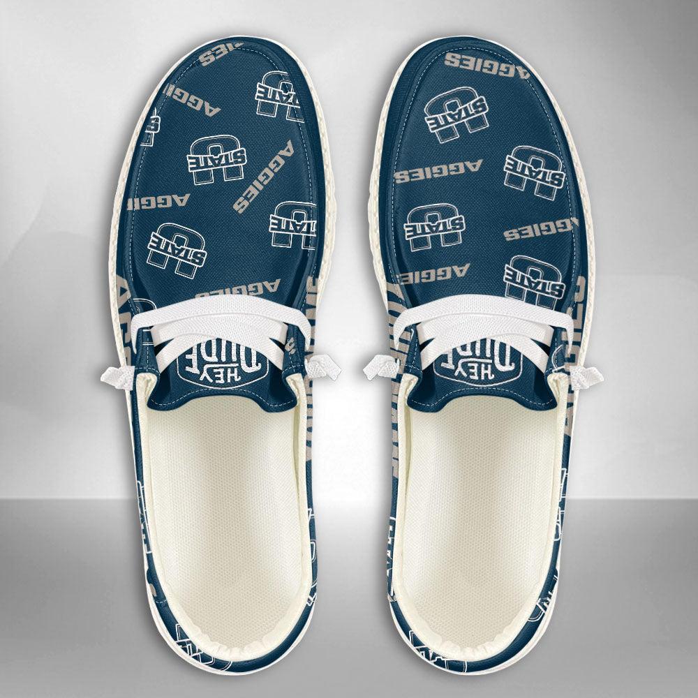 NCAA Utah State Aggies - Custom Name Hey Dude Shoes X03