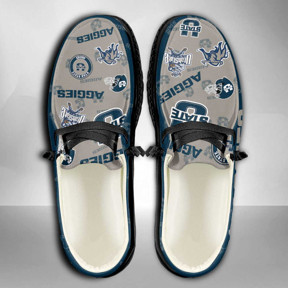NCAA Utah State Aggies Custom Name Hey Dude Shoes 04 M79