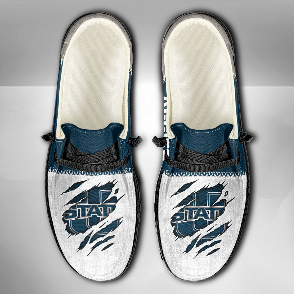 NCAA Utah State Aggies Custom Name Hey Dude Shoes 09 M79