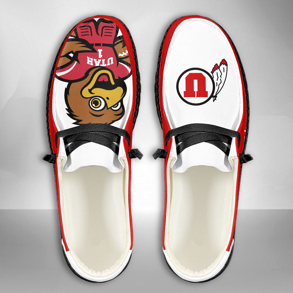 NCAA Utah Utes - Custom Name Hey Dude Shoes 02