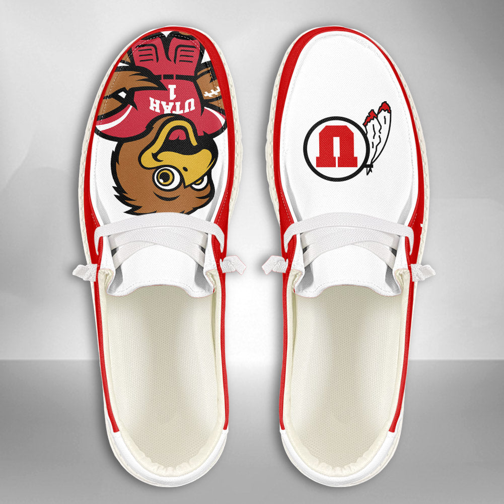NCAA Utah Utes - Custom Name Hey Dude Shoes 02