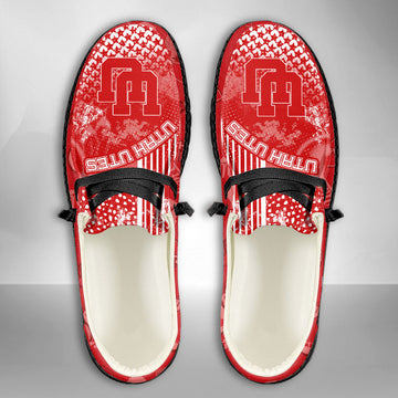 NCAA Utah Utes Custom Name Hey Dude Shoes 03 M7