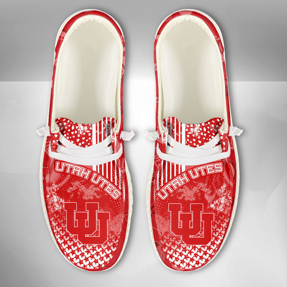 NCAA Utah Utes Custom Name Hey Dude Shoes 03 M7