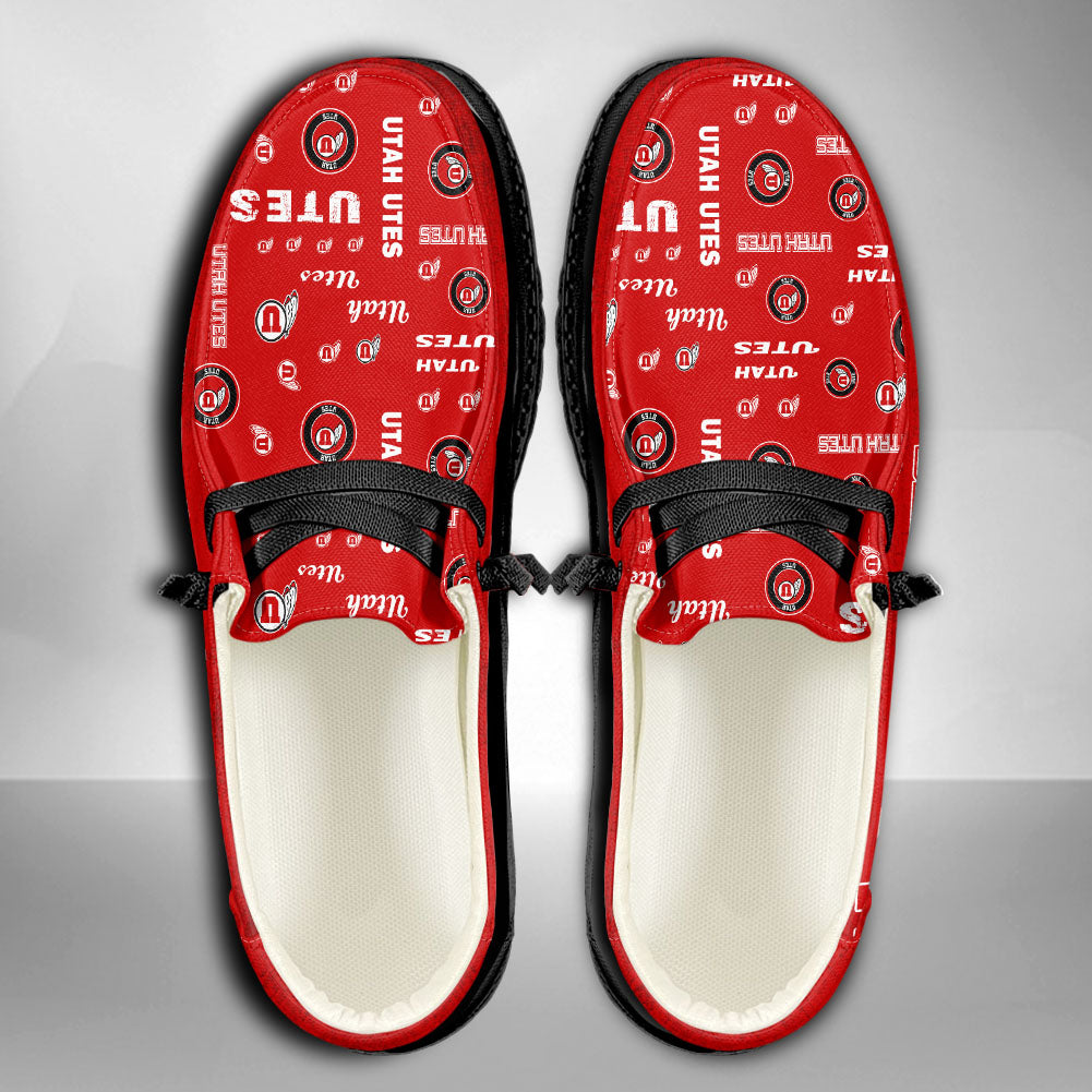 NCAA Utah Utes Custom Name Hey Dude Shoes 04 M7
