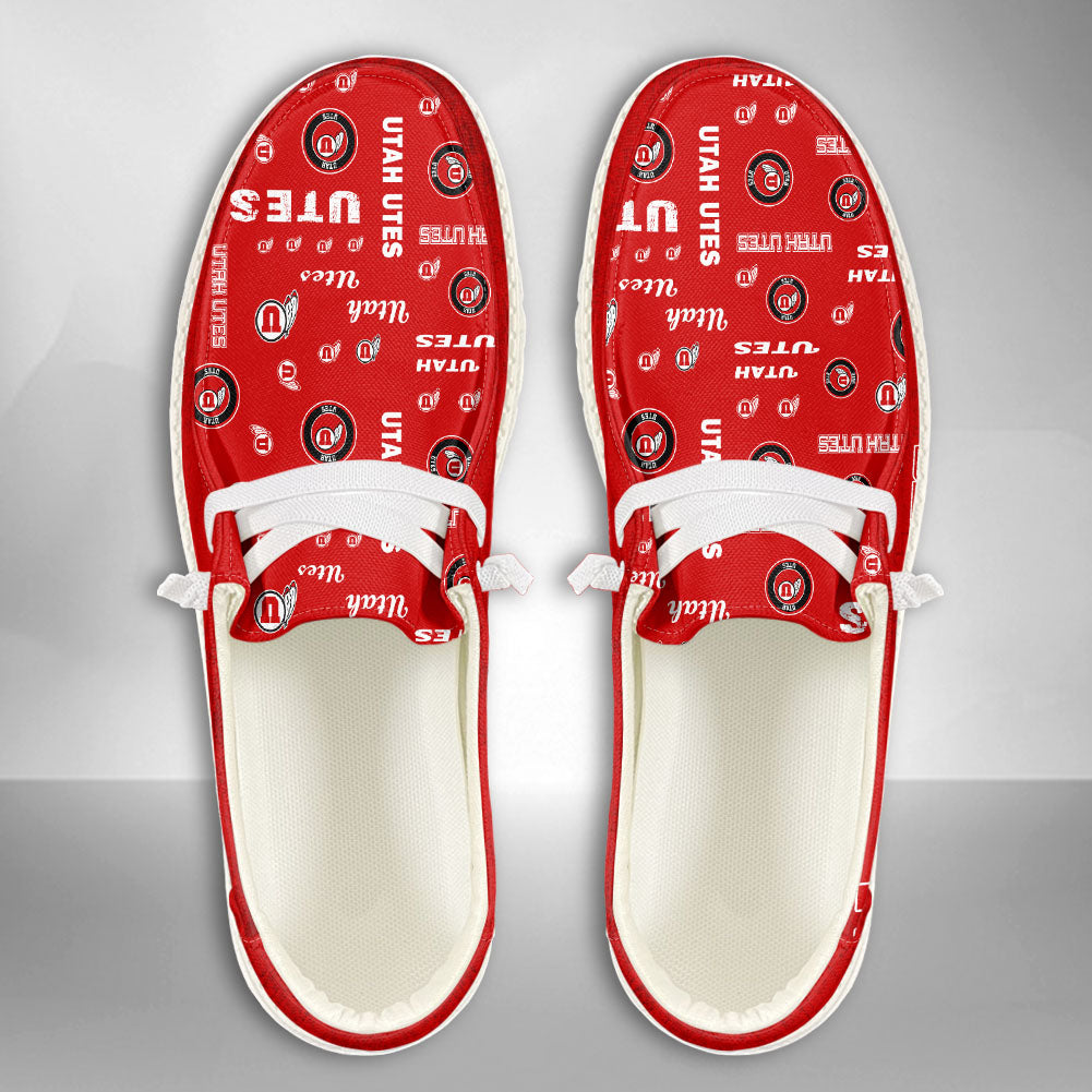 NCAA Utah Utes Custom Name Hey Dude Shoes 06 M79