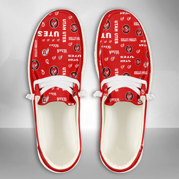 NCAA Utah Utes Custom Name Hey Dude Shoes 06 M79