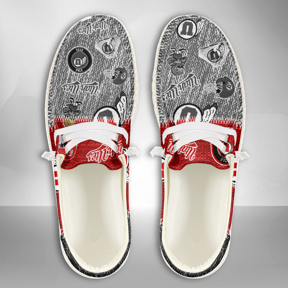 NCAA Utah Utes Custom Name Hey Dude Shoes 08 M79