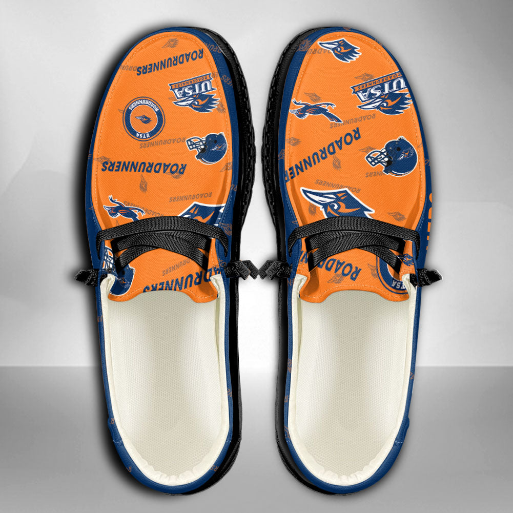 NCAA UTSA Roadrunners Custom Name Hey Dude Shoes 01 M7