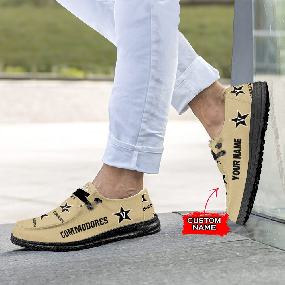 NCAA Vanderbilt Commodores - Custom Name Hey Dude Shoes X03