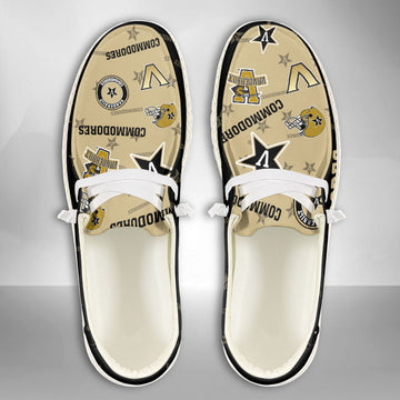 NCAA Vanderbilt Commodores Custom Name Hey Dude Shoes 02 M12