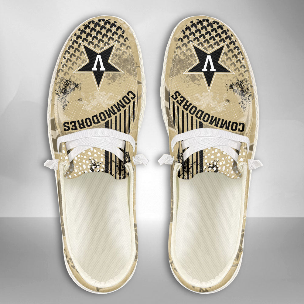 NCAA Vanderbilt Commodores Custom Name Hey Dude Shoes 03 M7